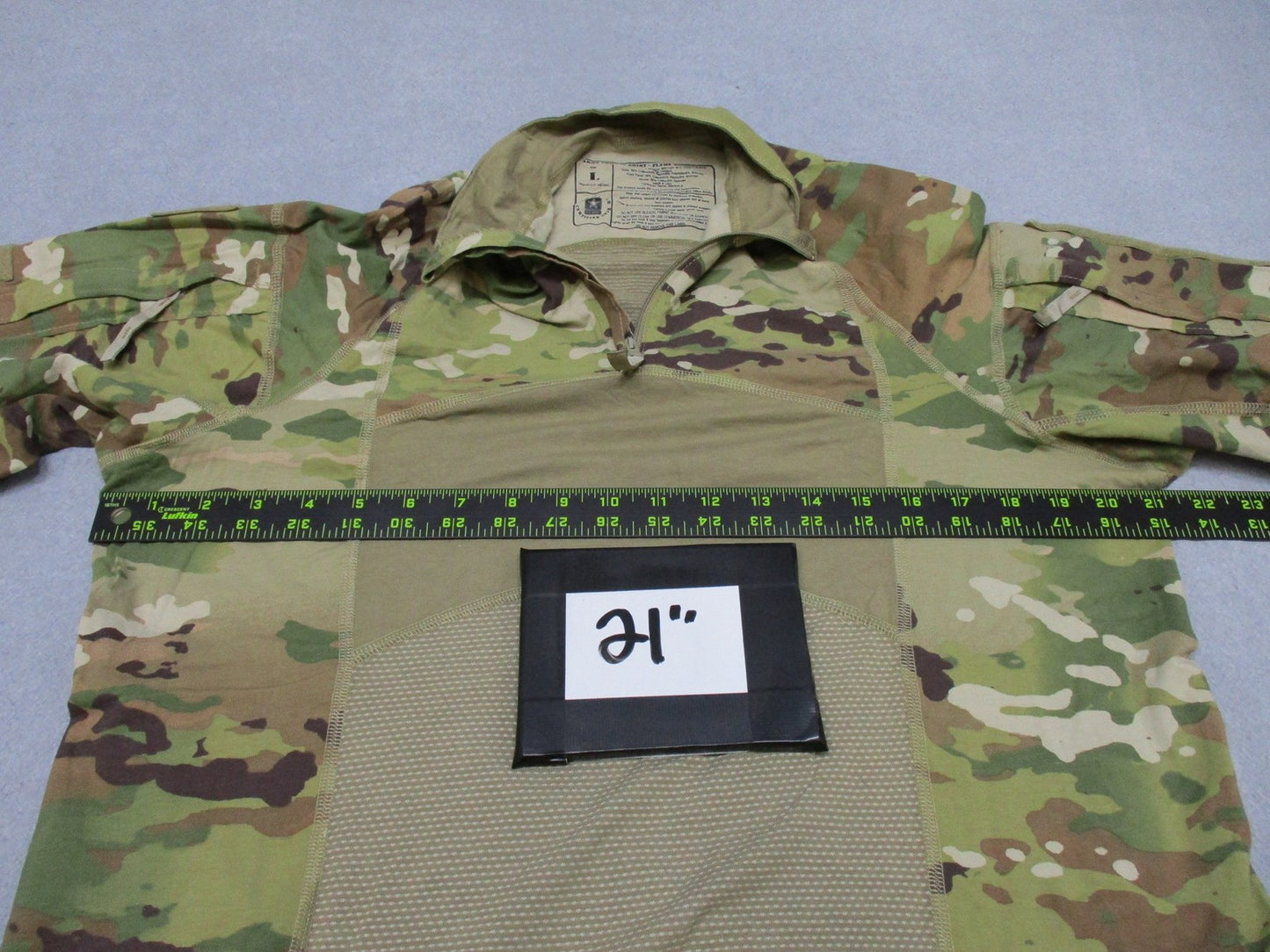 US Army OCP Scorpion Combat Shirt FR Large 1/4 Zip Tactical Military Top NWT
