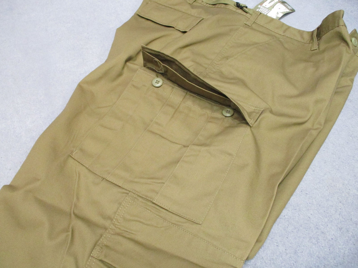New Rothco BDU Pants Men's 2XL Coyote Brown Tactical Cargo Uniform Trousers