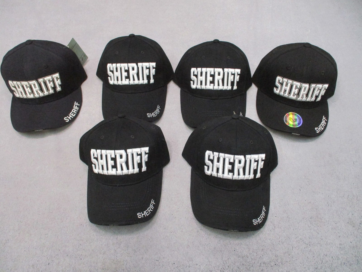 Lot of 6 Sheriff Tactical Caps 4 Rothco 2 Rapid Dominance Black Adjustable New