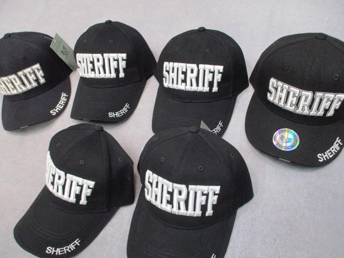 Lot of 6 Sheriff Tactical Caps 4 Rothco 2 Rapid Dominance Black Adjustable New