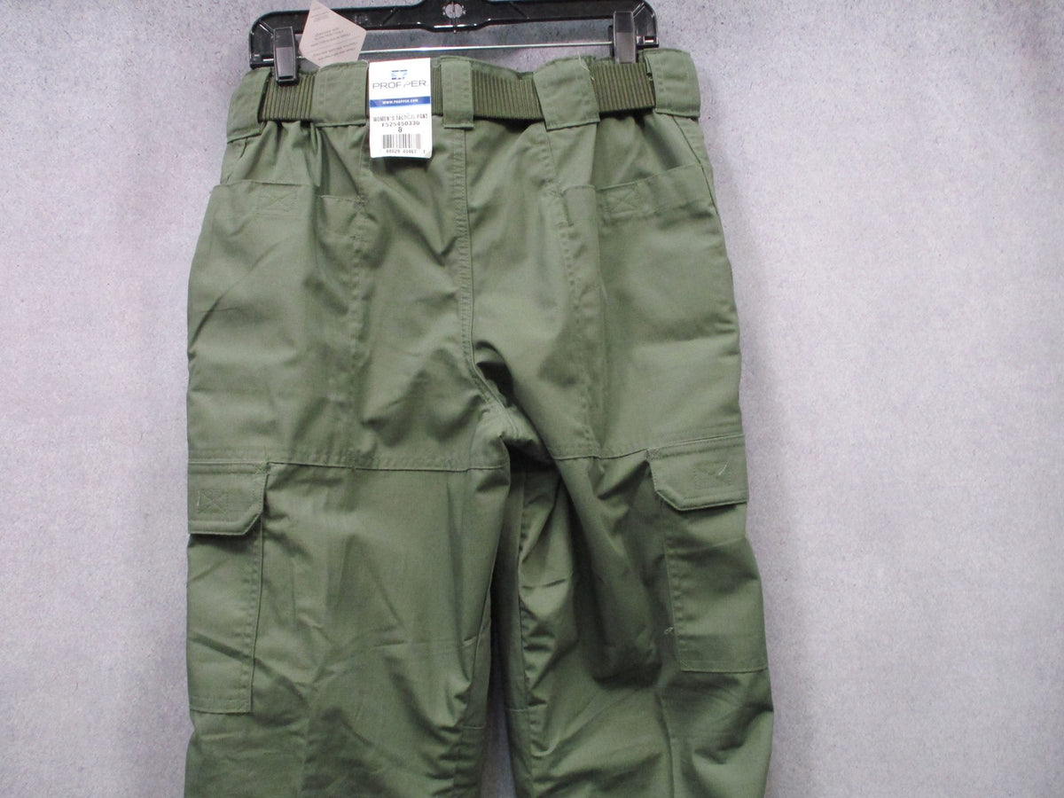 New Propper Women's Tactical Pants Olive Size 8 Unhemmed Ripstop Teflon Cargo