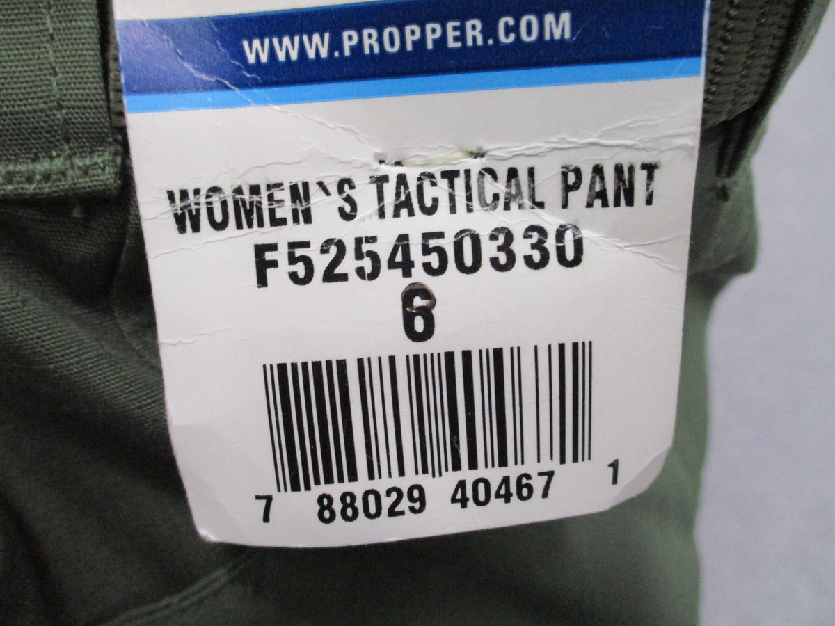 New Propper Women's Tactical Pants Olive Size 8 Unhemmed Ripstop Teflon Cargo