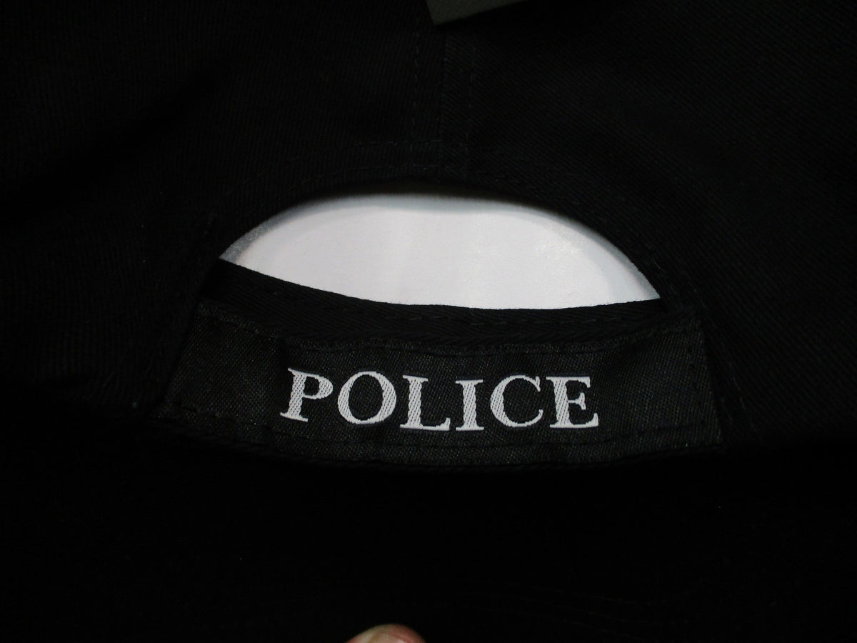 Lot 4 Rothco Police Caps Black 3D Embroidered Tactical Adjustable New Old Stock