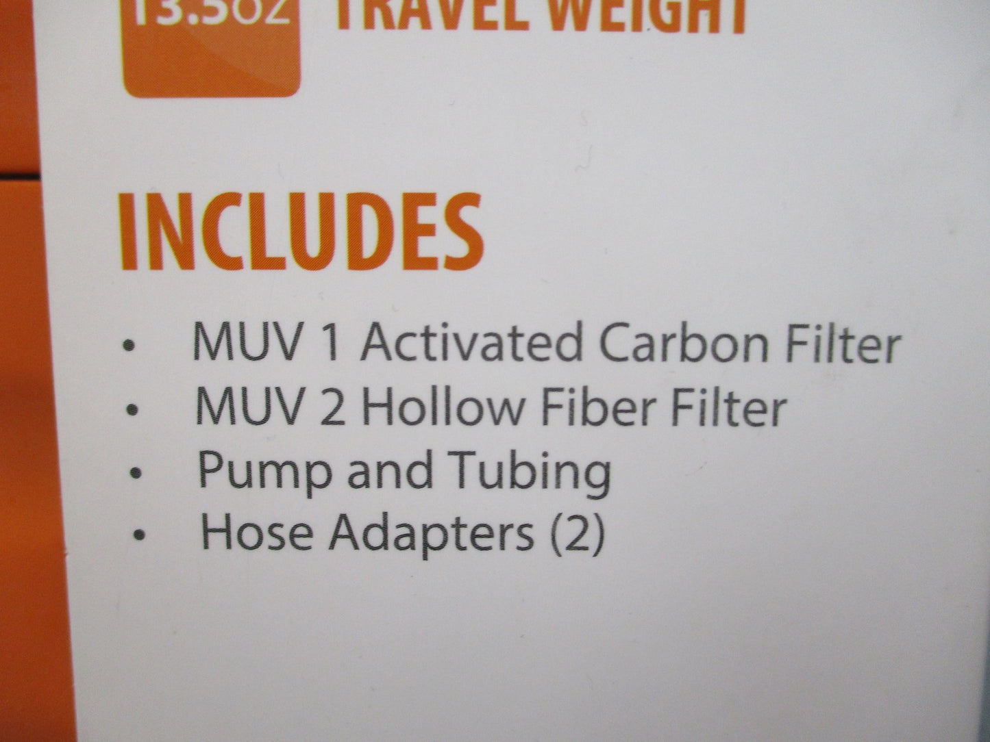 MUV Backcountry Adaptable Water Filter System REN-M-09 New in Box