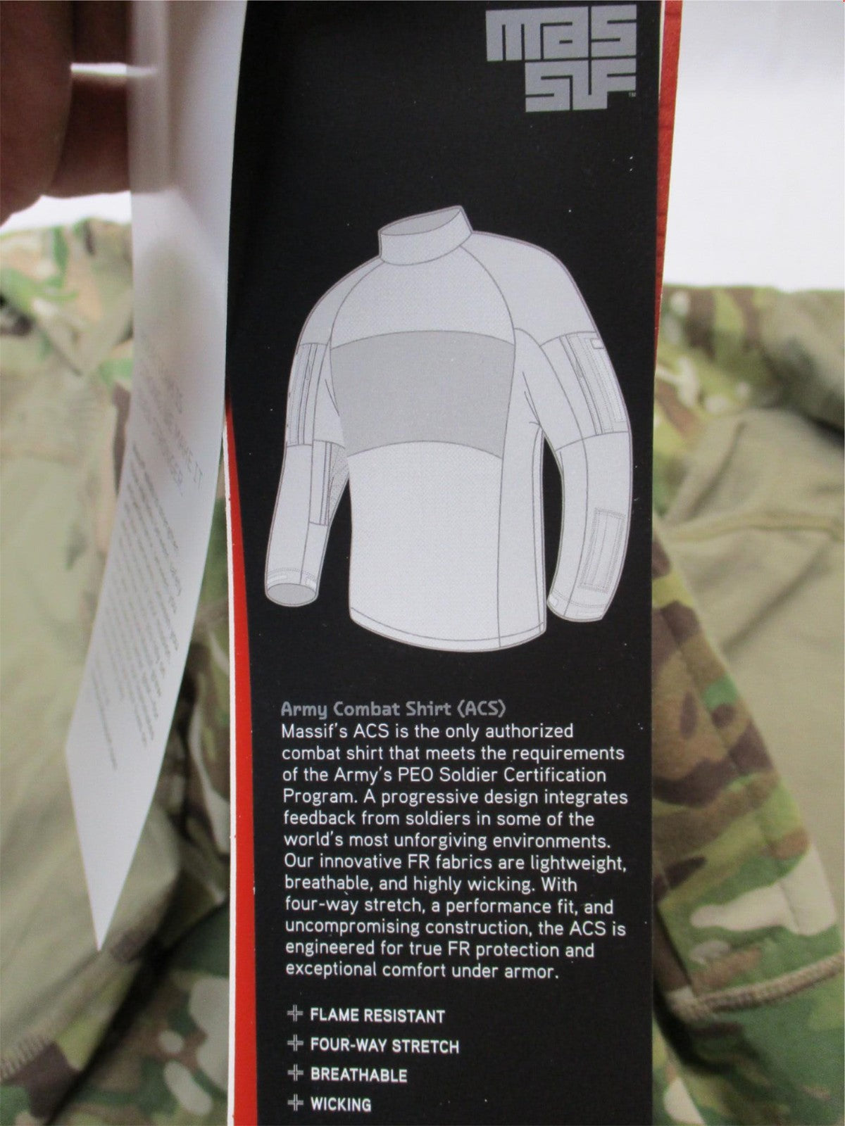 USGI Army ACS Combat Shirt FR Multicam OEF-CP XS Regular NWT 8415-01-580-4831