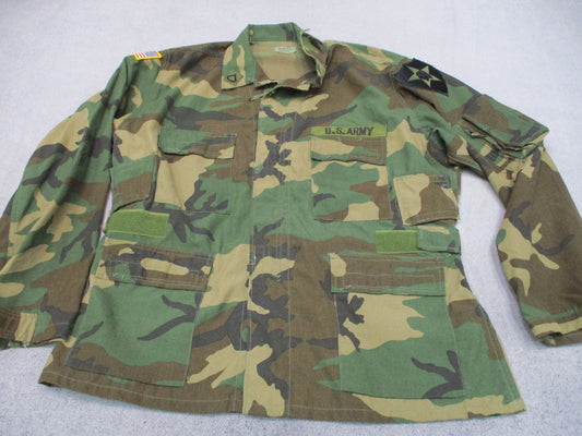 USGI Woodland Aircrew Combat Coat Large Short 2nd Infantry Division PFC FR