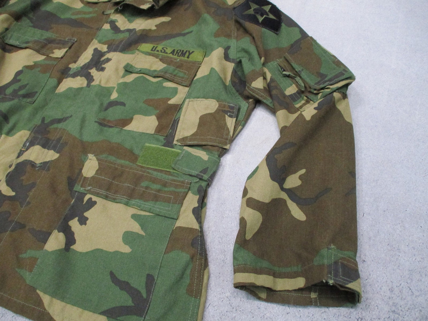 USGI Woodland Aircrew Combat Coat Large Short 2nd Infantry Division PFC FR