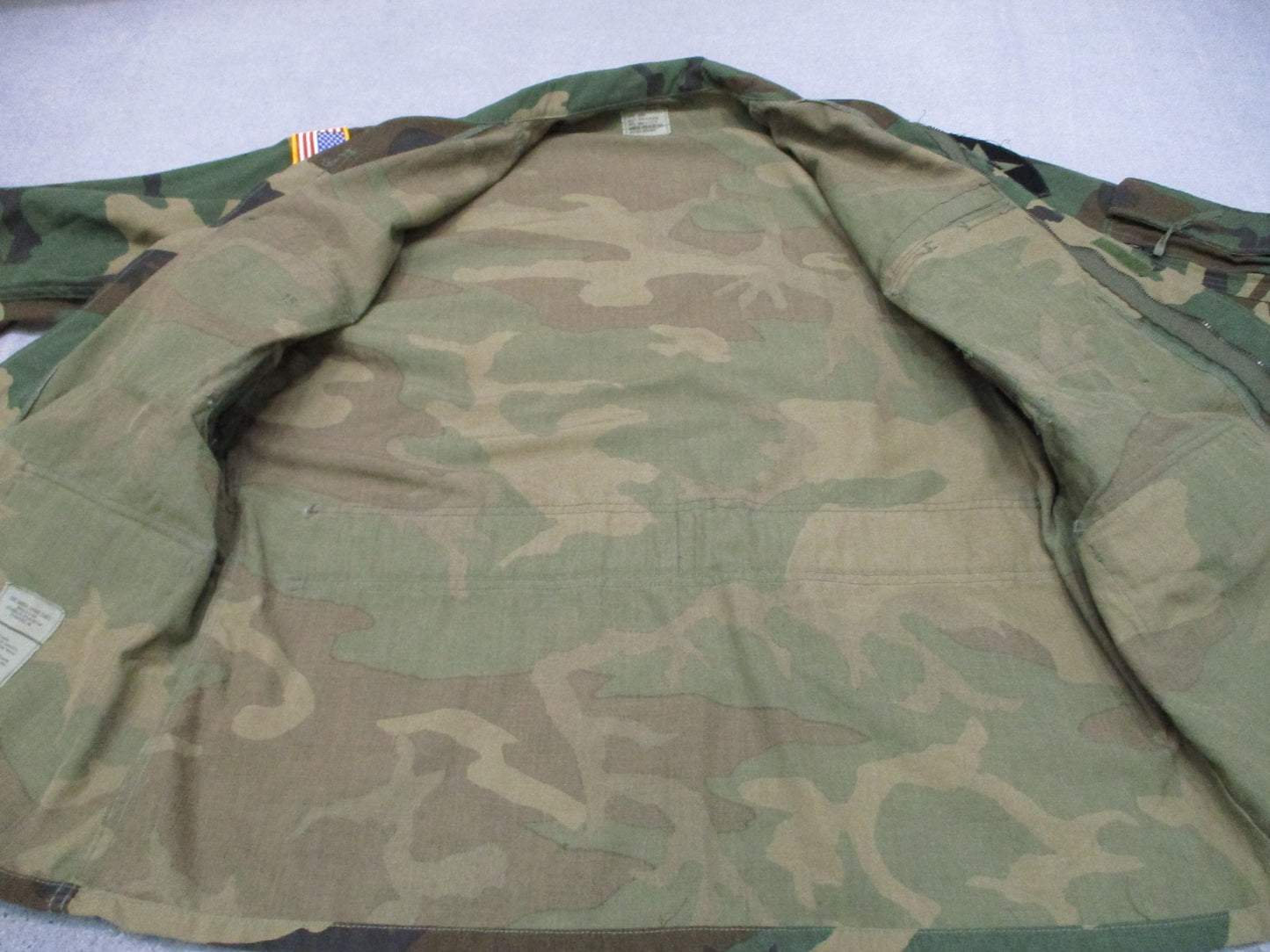 USGI Woodland Aircrew Combat Coat Large Short 2nd Infantry Division PFC FR