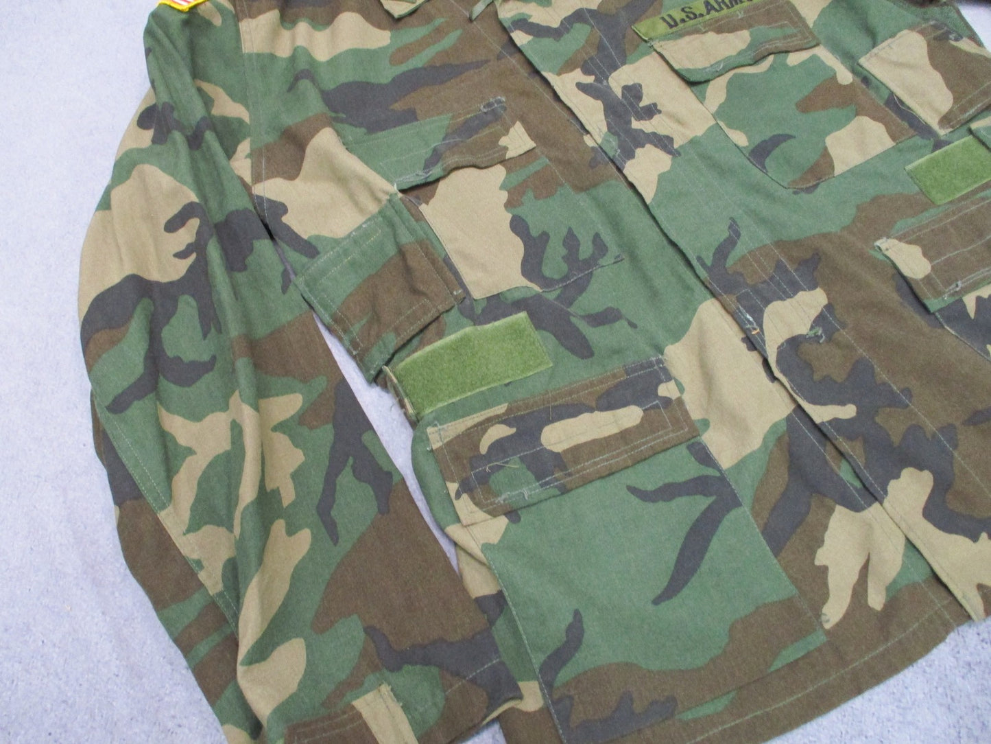 USGI Woodland Aircrew Combat Coat Large Short 2nd Infantry Division PFC FR