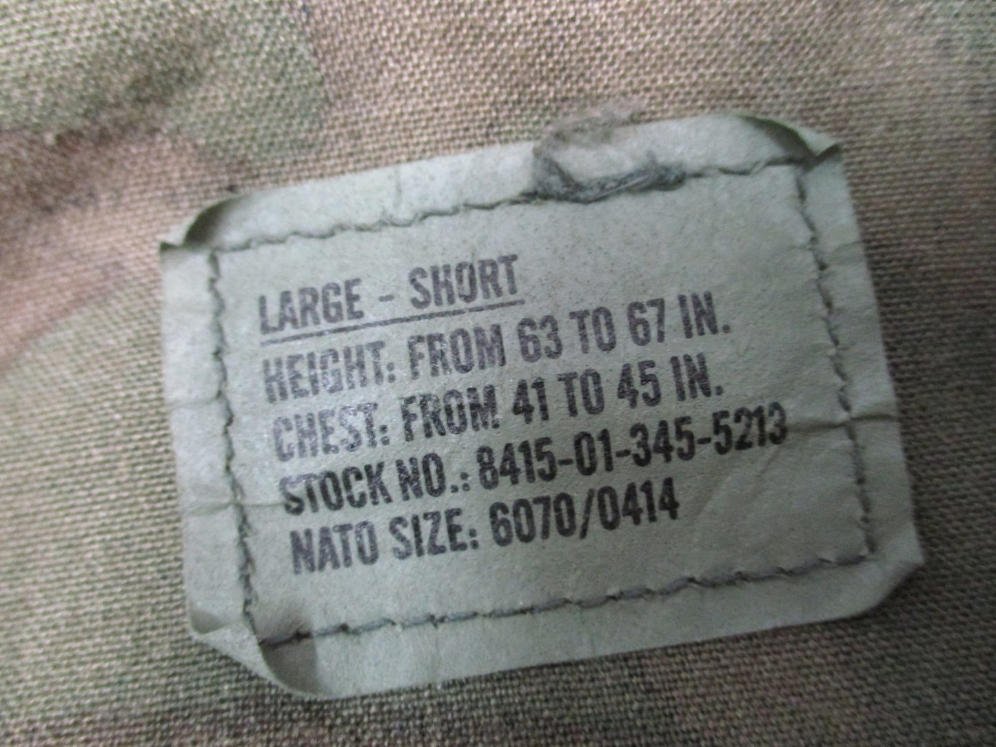 USGI Woodland Aircrew Combat Coat Large Short 2nd Infantry Division PFC FR