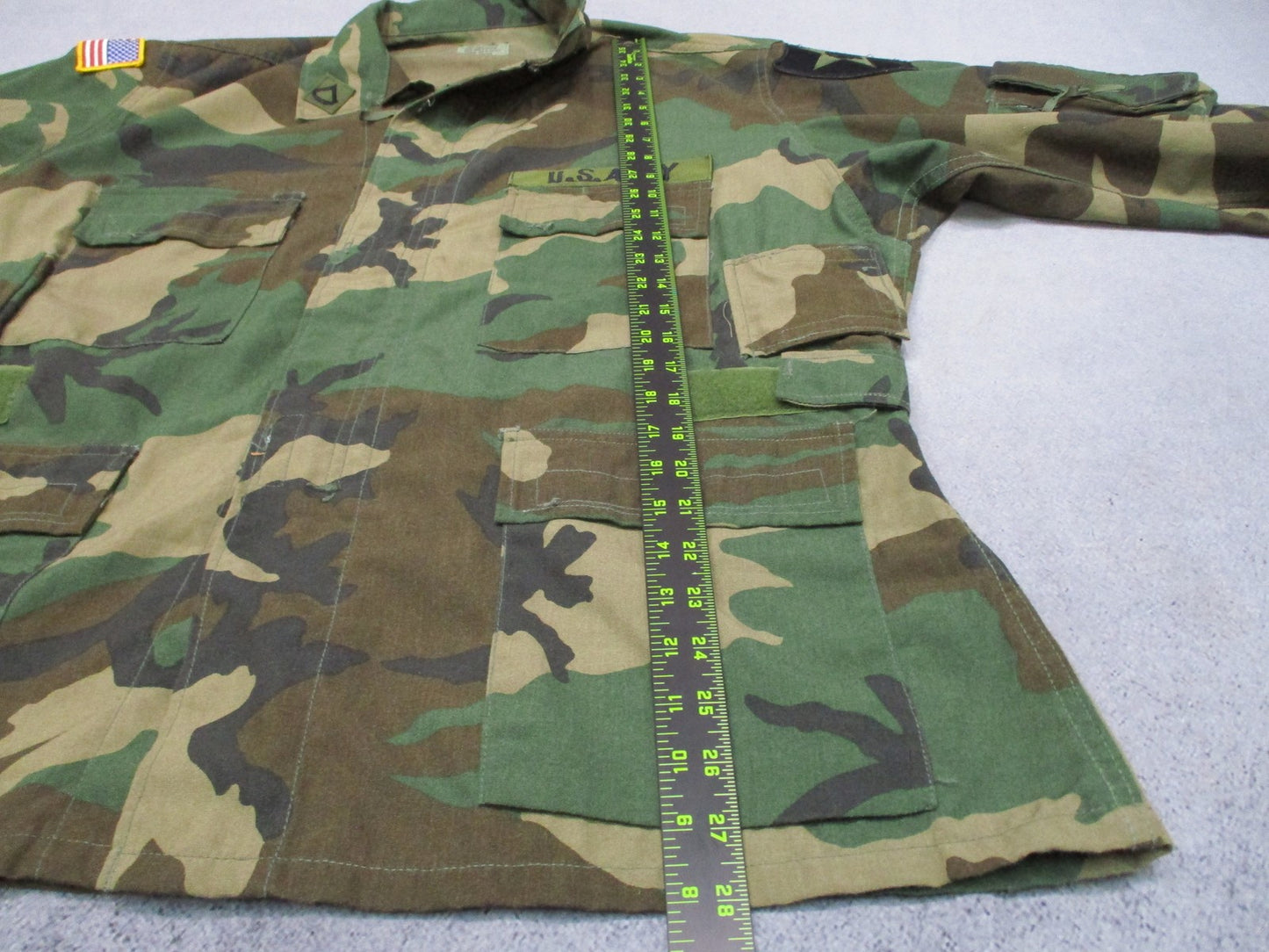 USGI Woodland Aircrew Combat Coat Large Short 2nd Infantry Division PFC FR