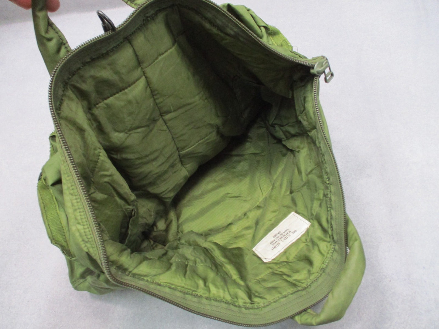 USGI UNICOR Flyer's Helmet Bag OD Green Military Padded NSN 8415-00-782-2989
