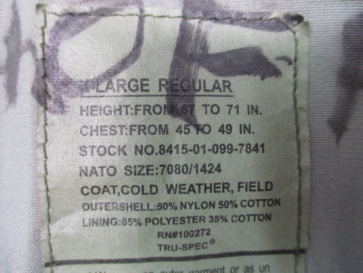 TRU-SPEC UCP ACU Cold Weather Field Coat XL Regular Hooded Military Jacket M65