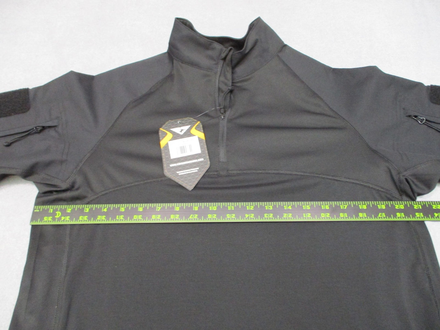 Condor Short Sleeve Combat Shirt Black Large 101144-002-L Tactical 1/4 Zip