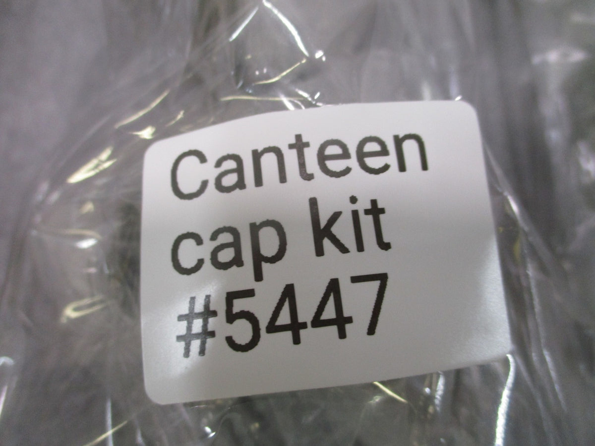 2x PACK NOS USGI 1 & 2 QT Canteen Cap Kit M40 Gas Mask Caps Retention Strap