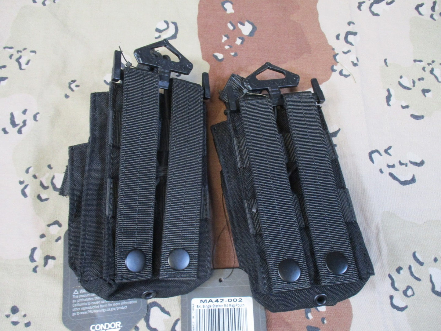 2x Condor MA42 Single Stacker Mag Pouch MOLLE Tactical 5.56 Black New