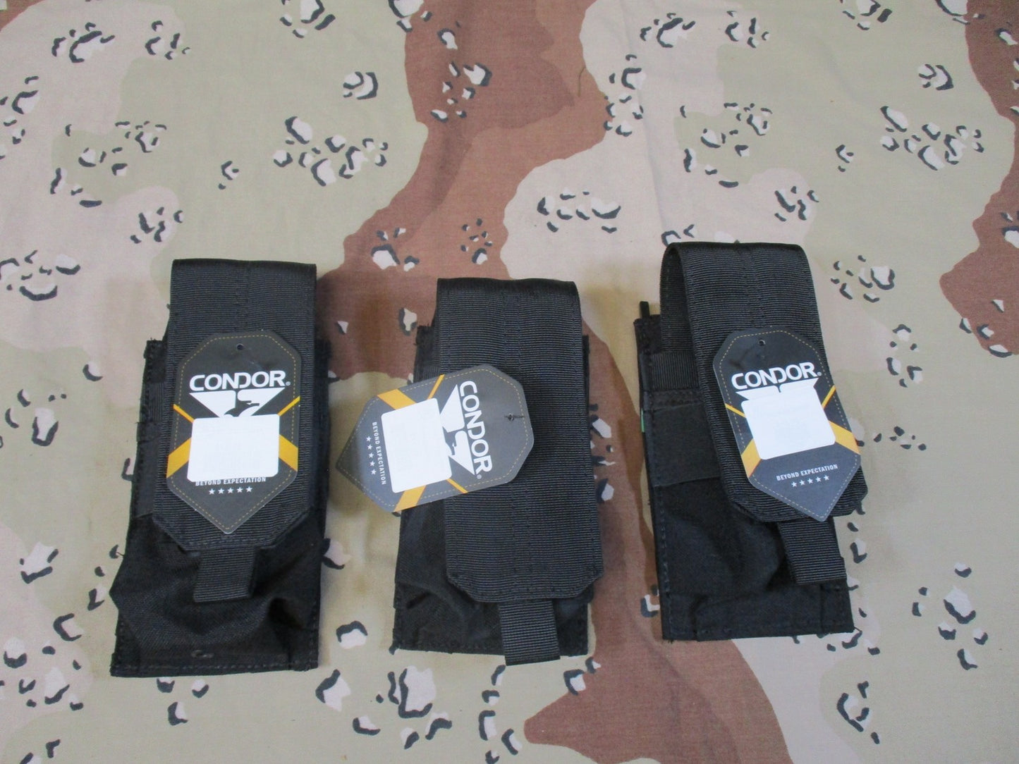 3x Condor Single Rifle Magazine Pouch Black MOLLE Tactical Mag Holder New