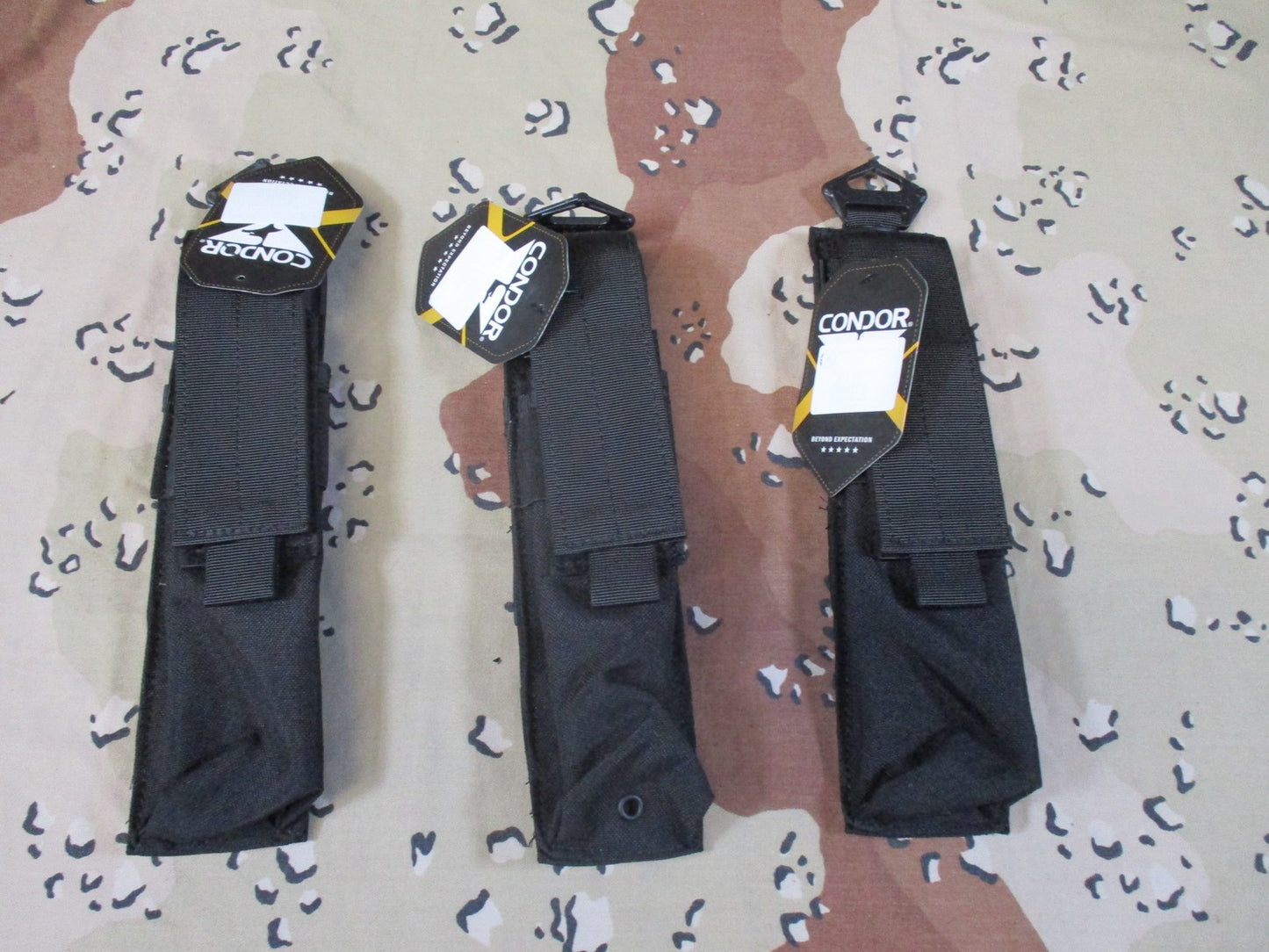 3x New Condor MA31 Single Magazine Pouches Black MOLLE Compatible Tactical Gear