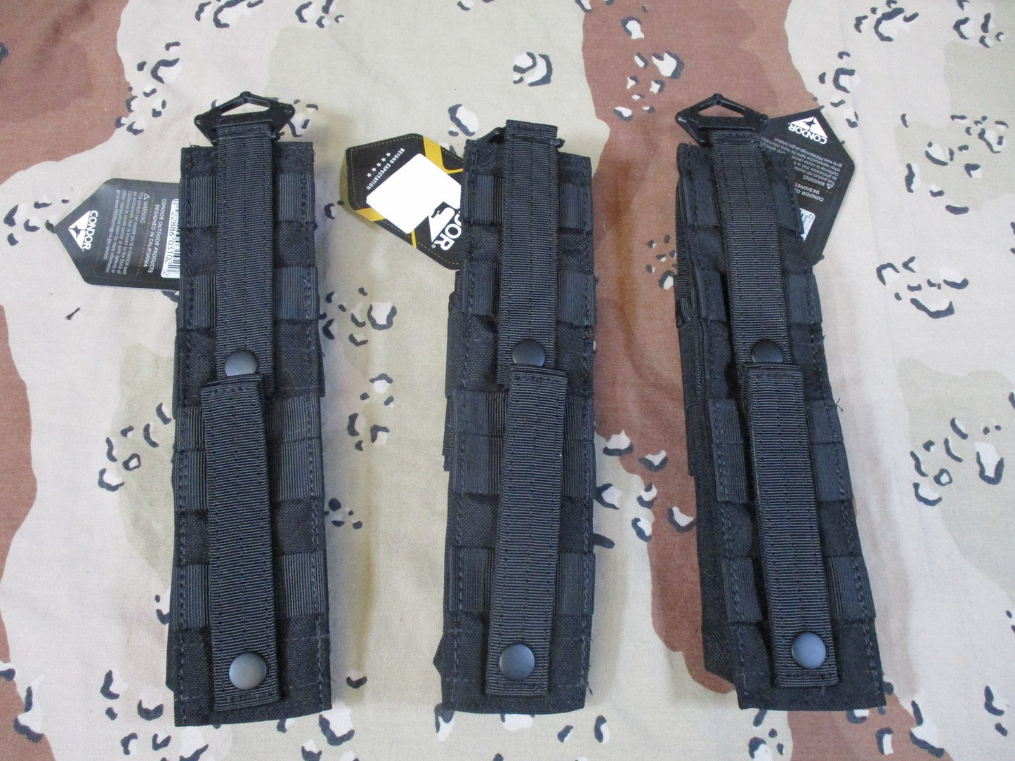 3x New Condor MA31 Single Magazine Pouches Black MOLLE Compatible Tactical Gear