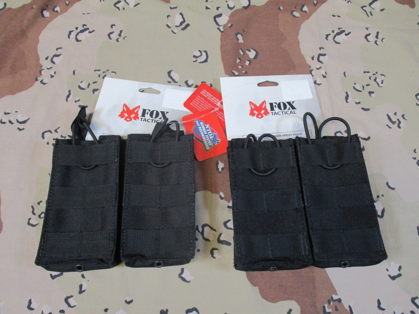 2x Fox Tactical M4 60-Round Quick Deploy Pouch Black MOLLE Mag Pouch New