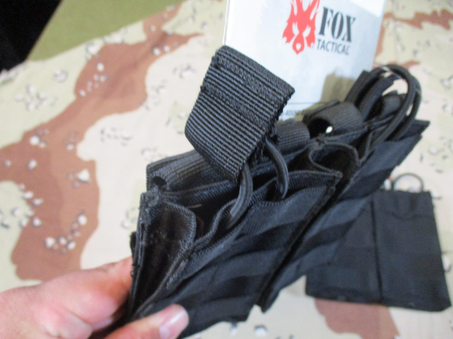 2x Fox Tactical M4 60-Round Quick Deploy Pouch Black MOLLE Mag Pouch New