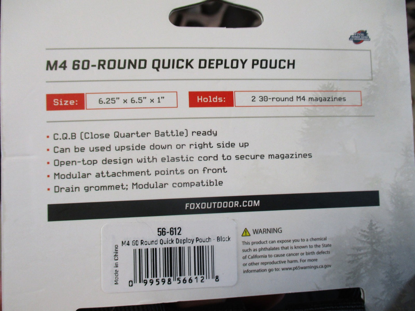 2x Fox Tactical M4 60-Round Quick Deploy Pouch Black MOLLE Mag Pouch New