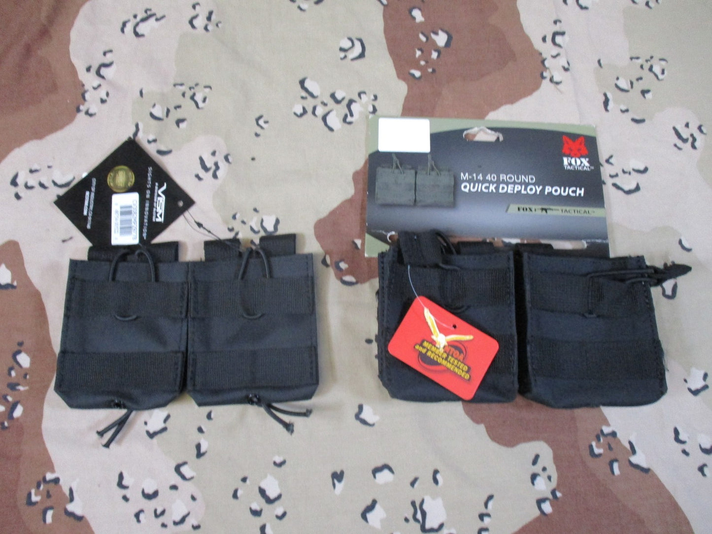 2x Fox Tactical VISM 30 cal 40 Round Quick Deploy MOLLE Magazine Pouch Black New