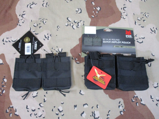 2x Fox Tactical VISM 30 cal 40 Round Quick Deploy MOLLE Magazine Pouch Black New