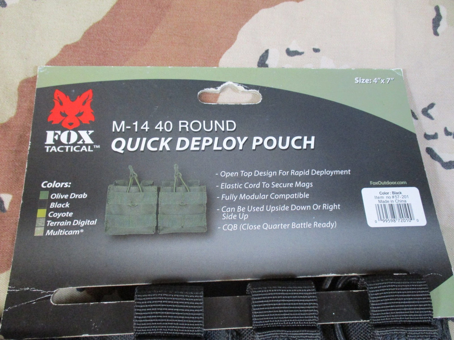 2x Fox Tactical VISM 30 cal 40 Round Quick Deploy MOLLE Magazine Pouch Black New