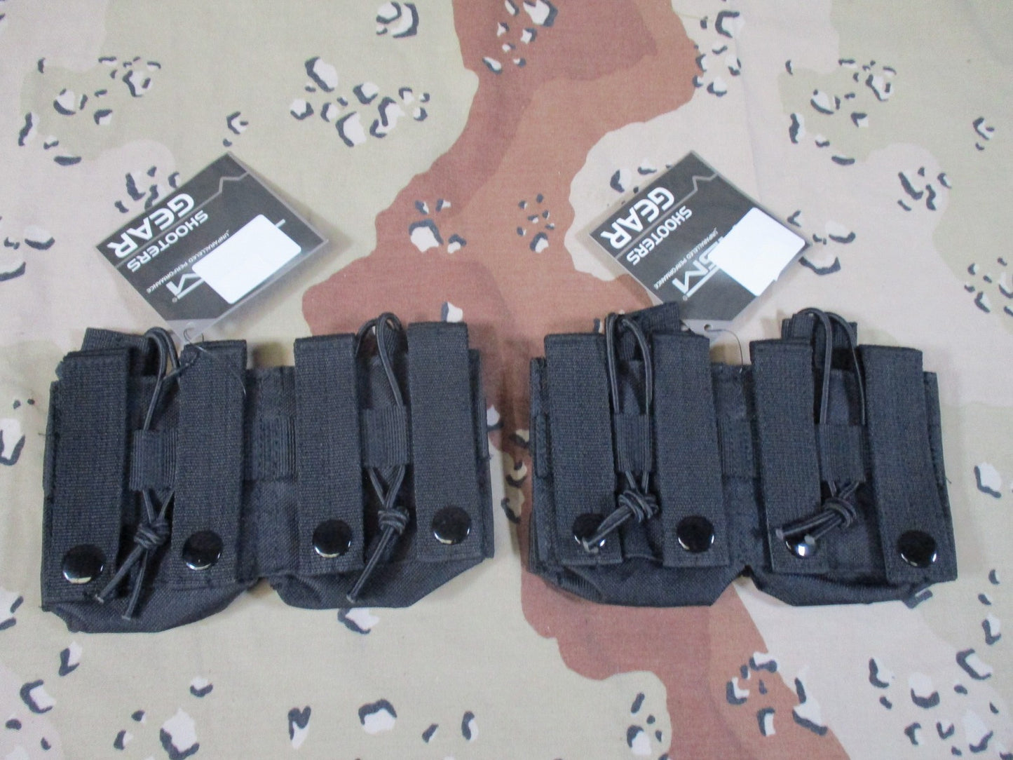 2x VISM Tactical Double Magazine Pouch MOLLE Black CV3082MP2977B New