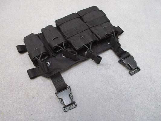 HRT Tactical Gear Response Placard Black 2 Rifle 2 Pistol Mag for Plate Carrier