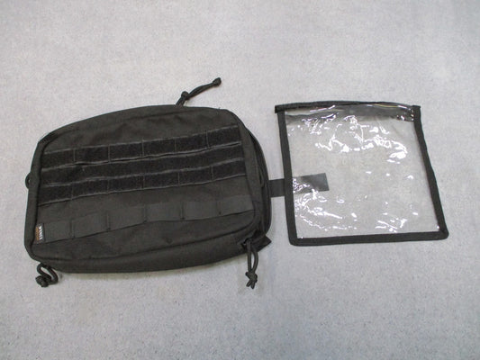 WYNEX Tactical Pouch MOLLE Compatible Black w/ Clear Vinyl Insert MAP - ADMIN
