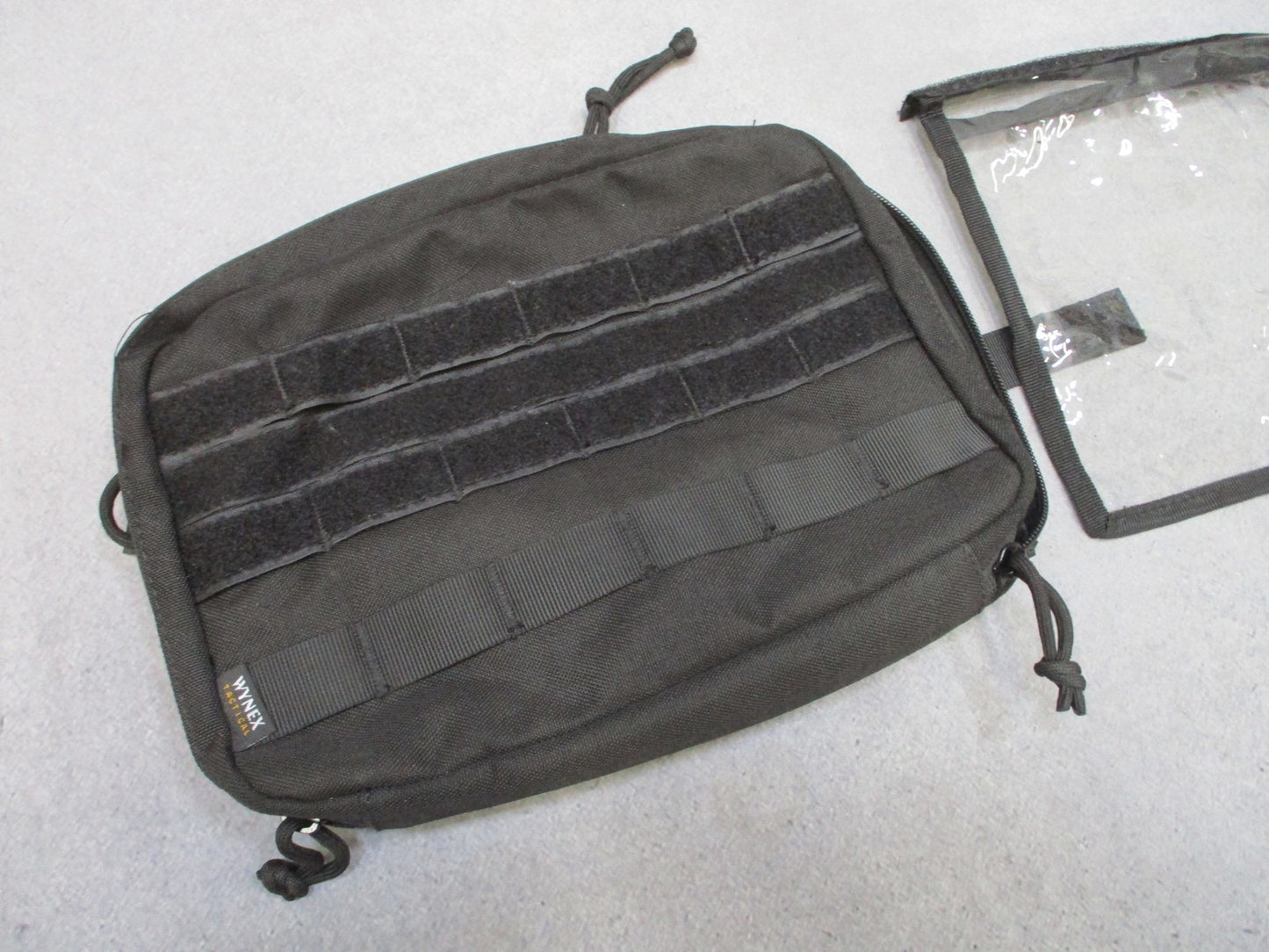WYNEX Tactical Pouch MOLLE Compatible Black w/ Clear Vinyl Insert MAP - ADMIN