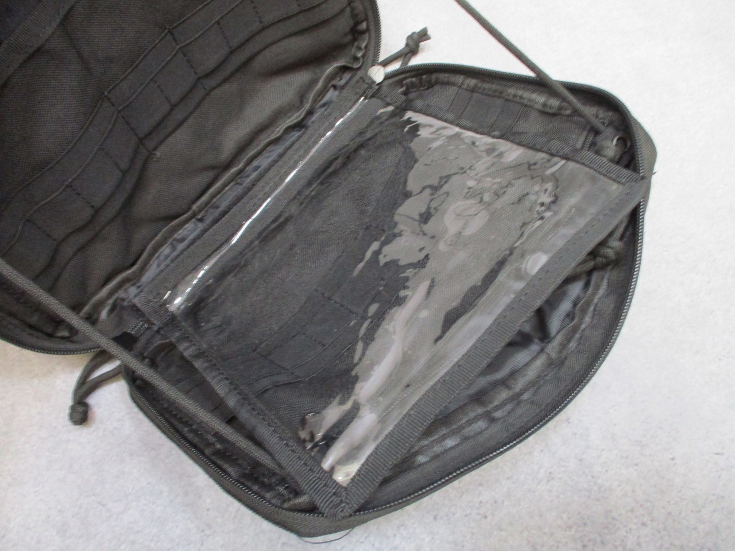WYNEX Tactical Pouch MOLLE Compatible Black w/ Clear Vinyl Insert MAP - ADMIN