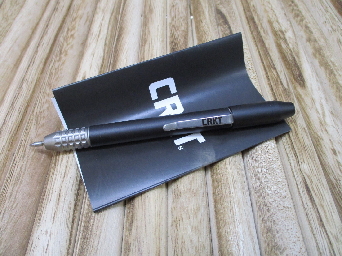 CRKT Techliner Tactical Pen Black Silver TPENBOND EDC Pocket Pen New in Box