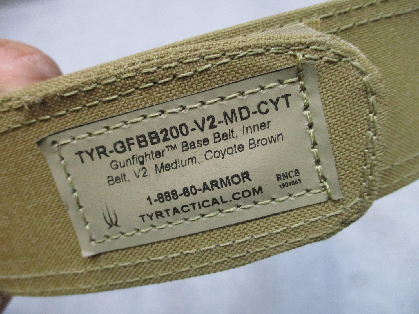 TYR Tactical Gunfighter Base Belt V2 Inner Belt Medium Coyote Brown