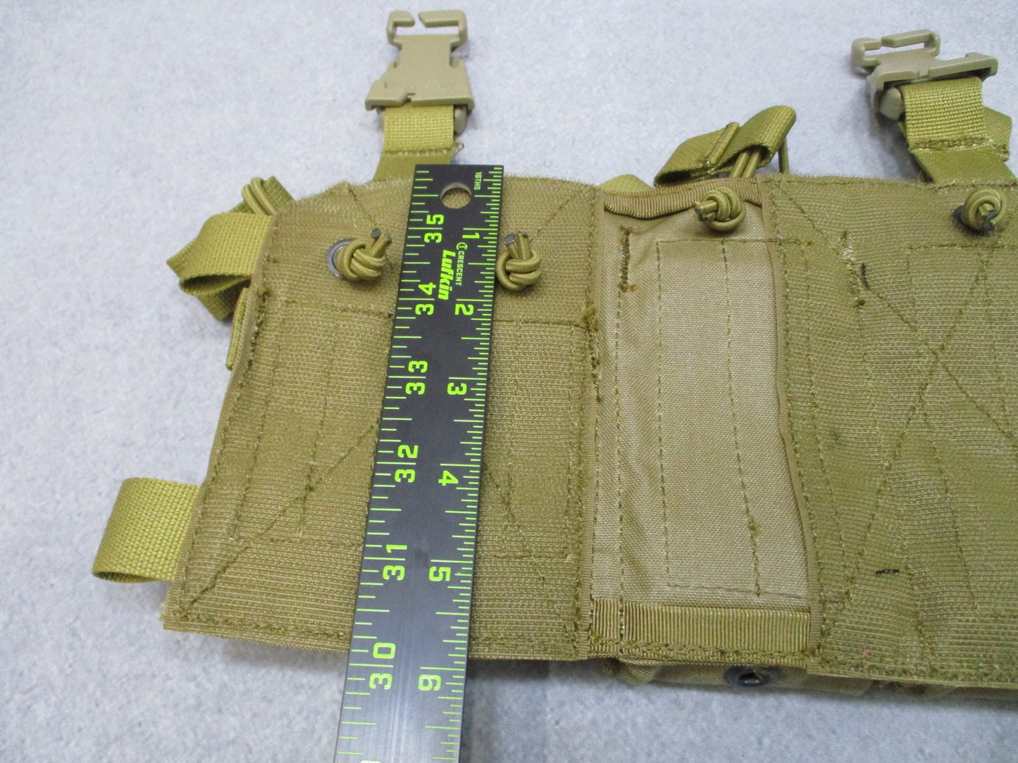 HRT Tactical Response Placard Coyote Brown 2 Rifle 2 Pistol Mag for Plate Vest