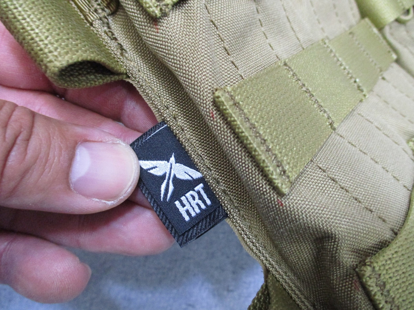 HRT Tactical Response Placard Coyote Brown 2 Rifle 2 Pistol Mag for Plate Vest