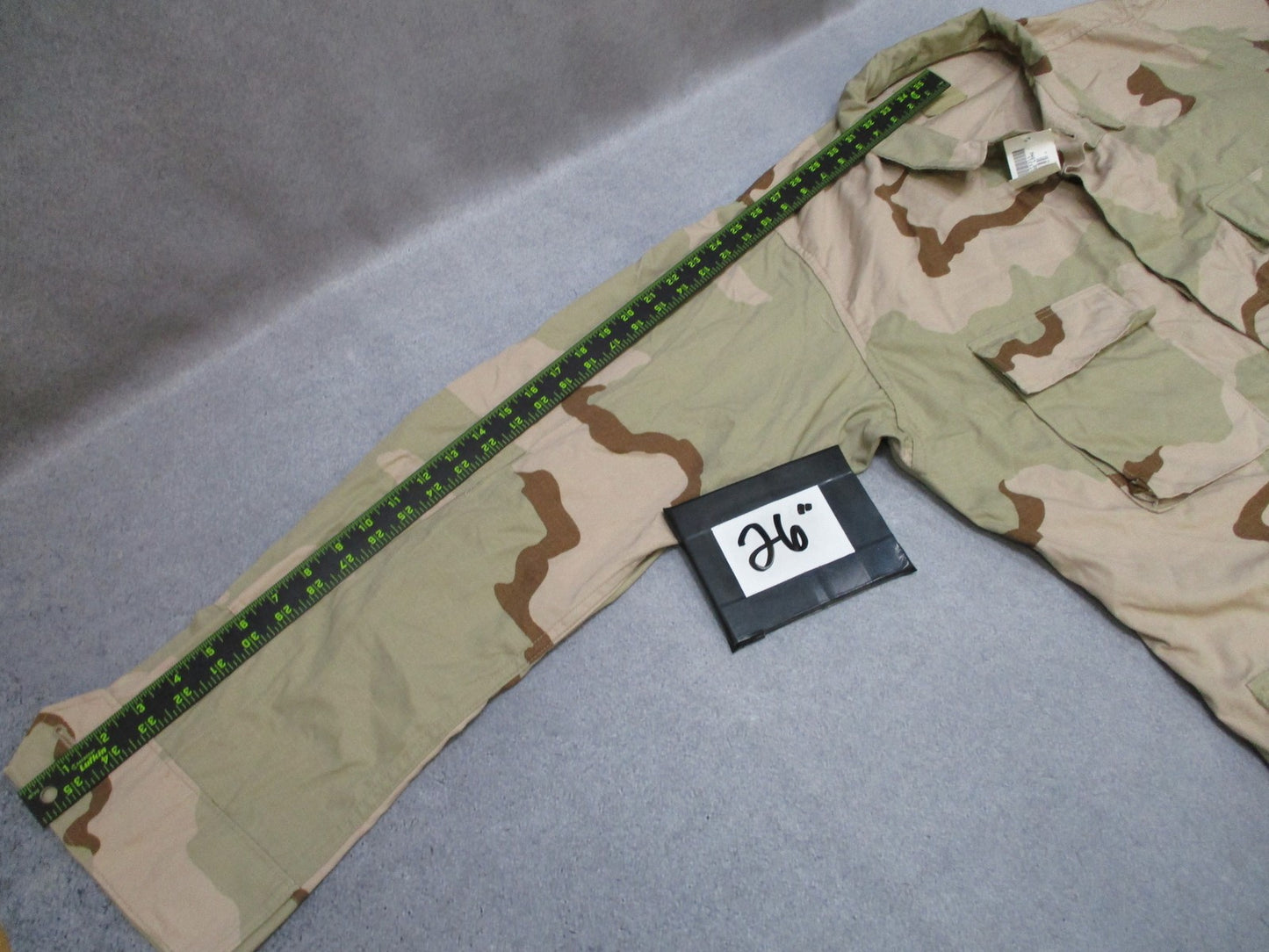 US Military Desert Camo Combat Coat Jacket Large-Long 50% Nylon 50% Cotton