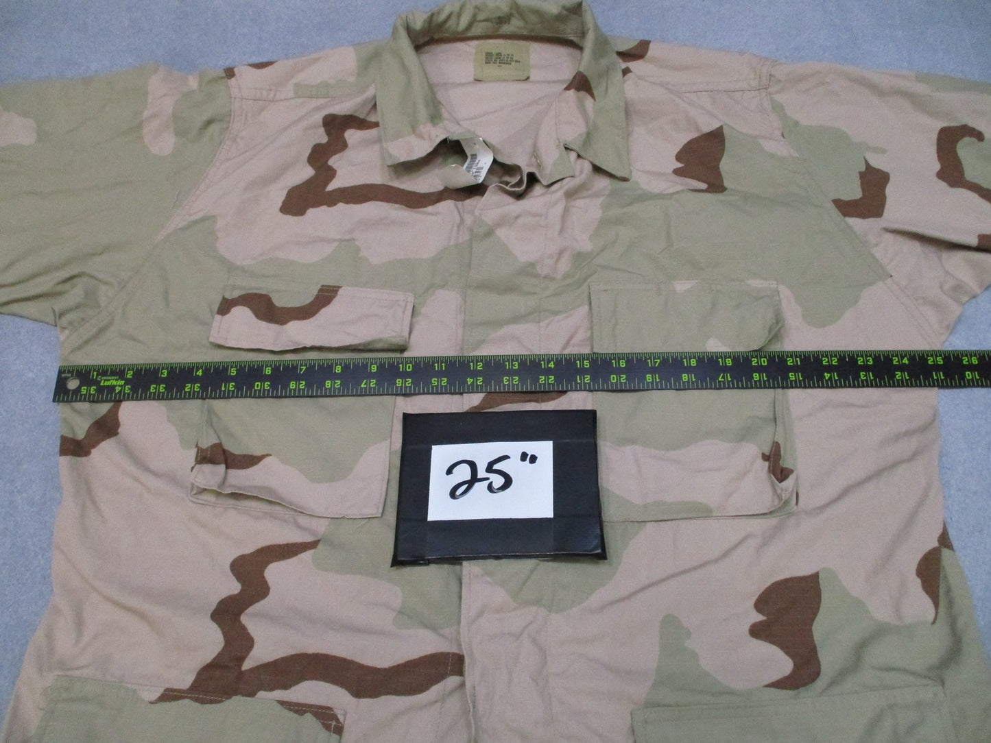US Military Desert Camo Combat Coat Jacket Large-Long 50% Nylon 50% Cotton