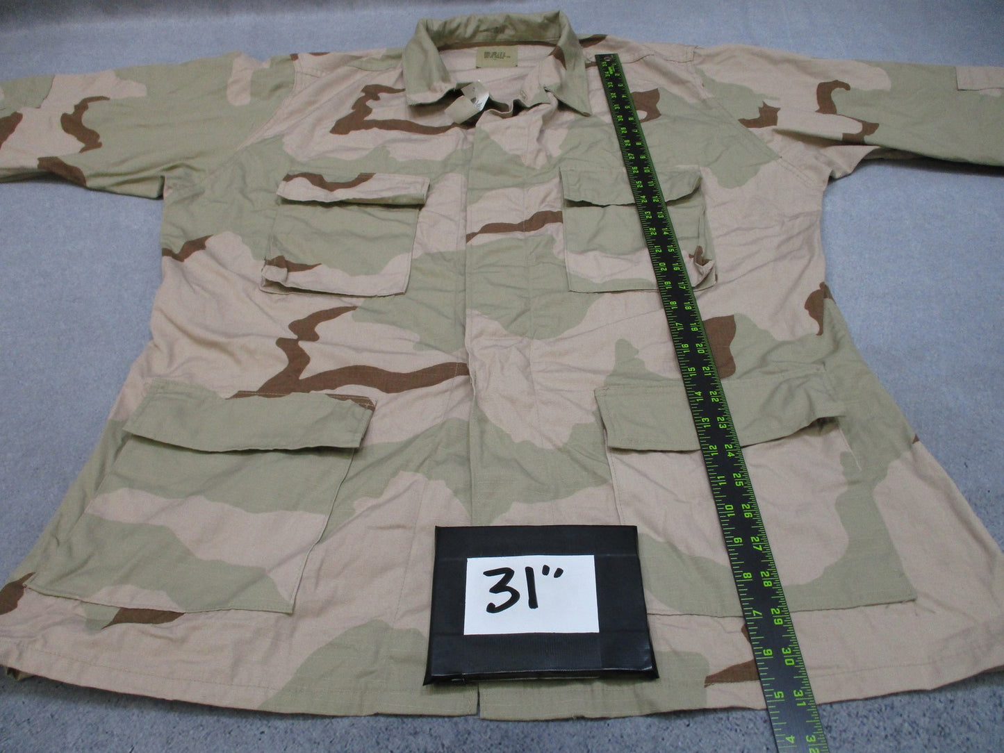 US Military Desert Camo Combat Coat Jacket Large-Long 50% Nylon 50% Cotton