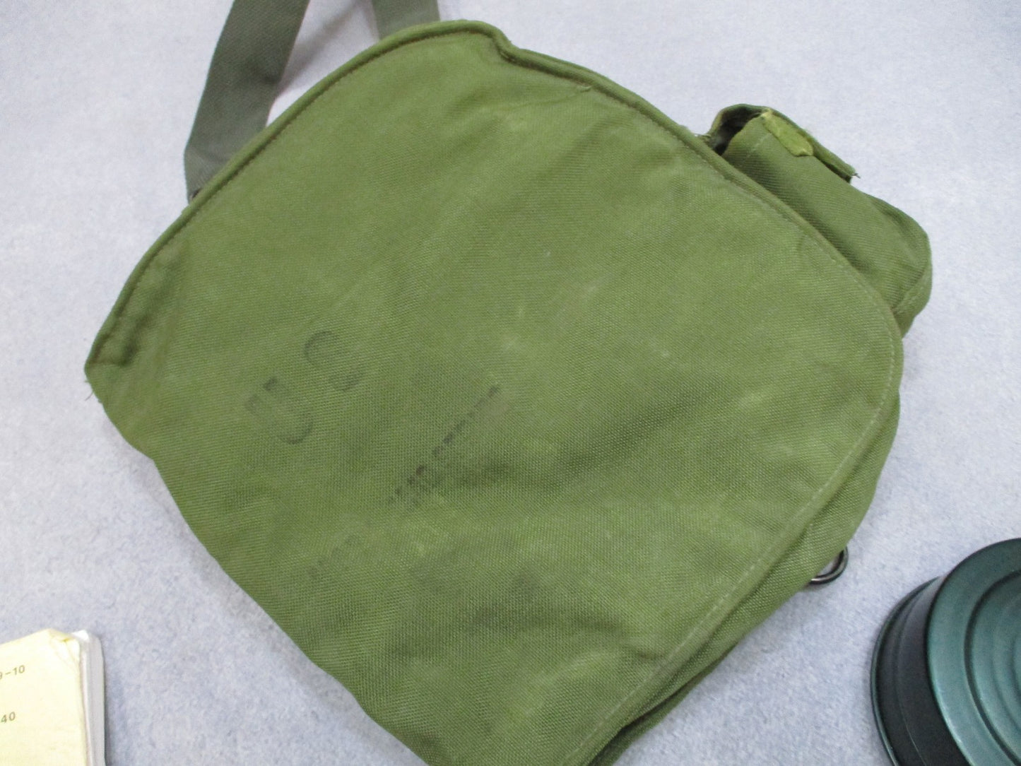 USGI M40 Gas Mask Medium 2003 w/ Filter Carrier Lens Covers Military Surplus