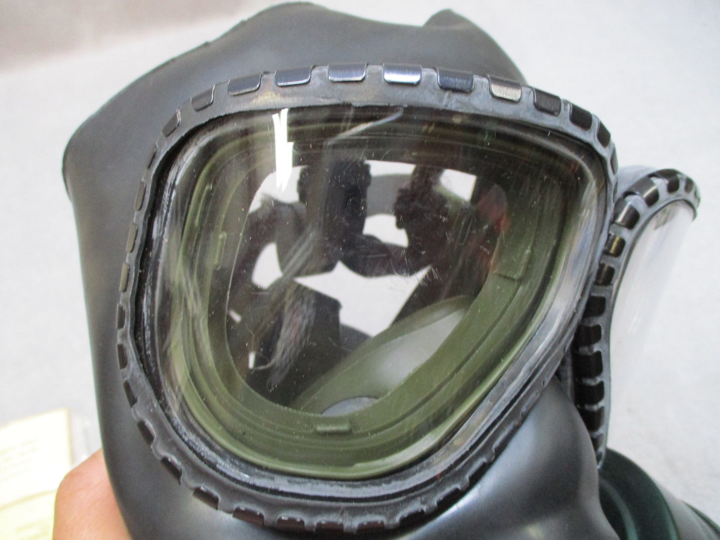 USGI M40 Gas Mask Medium 2003 w/ Filter Carrier Lens Covers Military Surplus