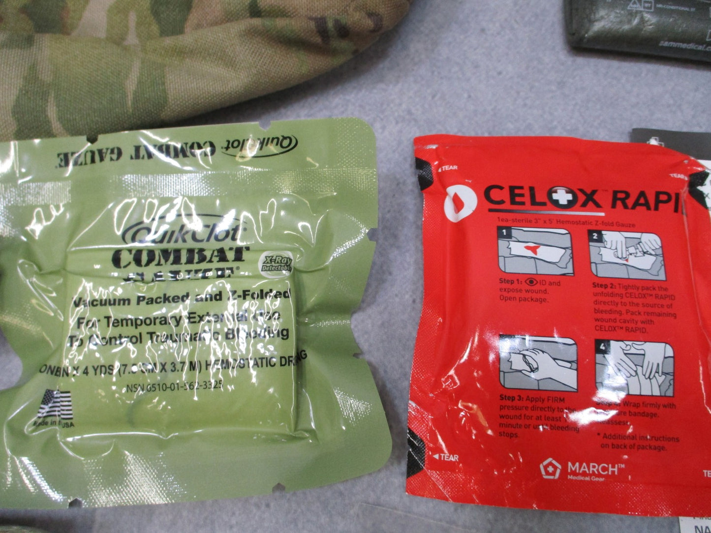 ARMY OCP MULTICAM FIRST AID KIT CLS BAG COMBAT LIFE SAVER CAT TOURNIQUET BANDAGE