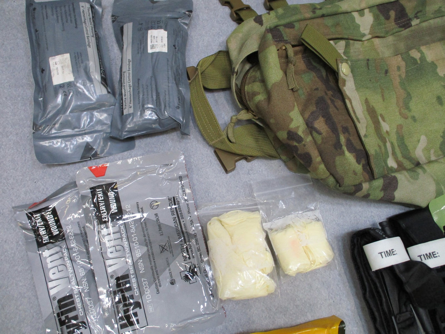 ARMY OCP MULTICAM FIRST AID KIT CLS BAG COMBAT LIFE SAVER CAT TOURNIQUET BANDAGE