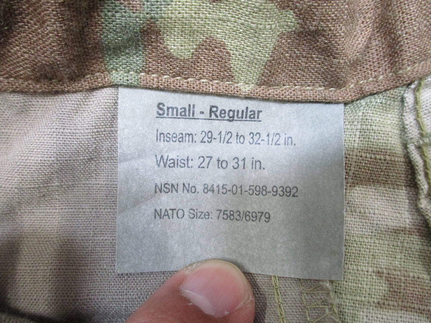 U.S. Army Combat Uniform Pants ACU Flame Resistant OCP Small-Regular