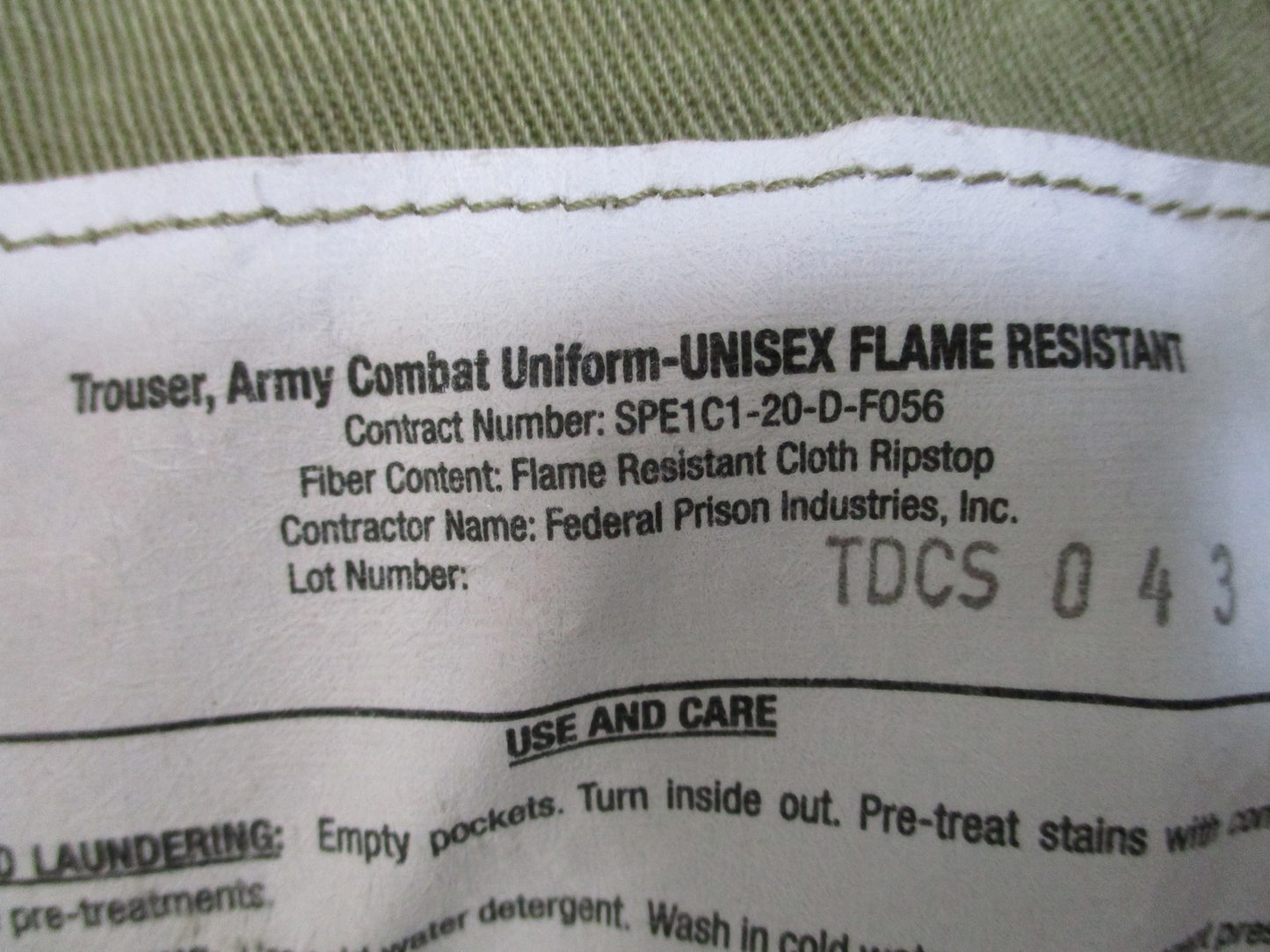 New Army Combat Uniform Flame Resistant Ripstop Cargo Pants OCP Small Short