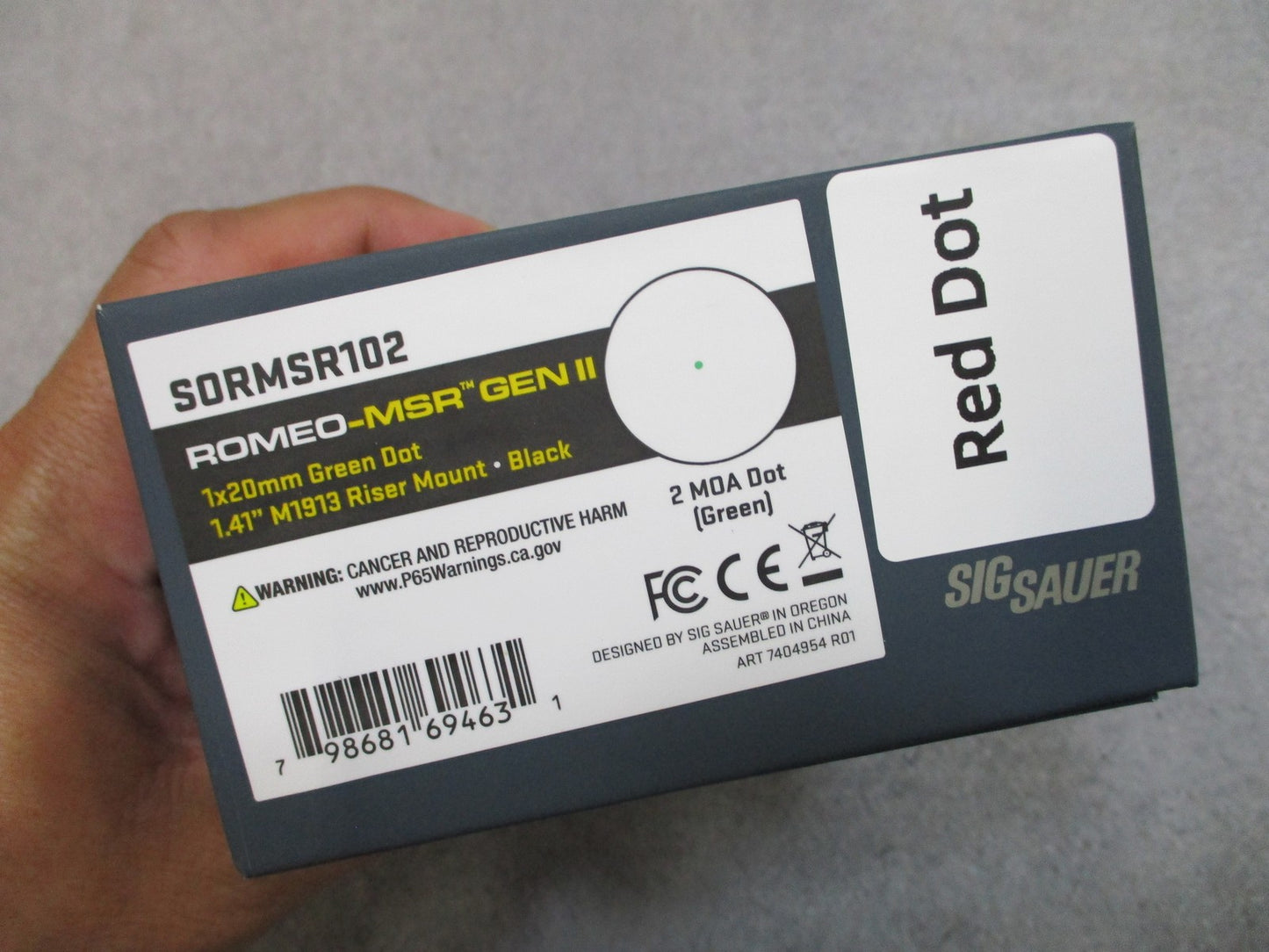 SIG Sauer ROMEO-MSR GEN II 1x20mm Red Dot Sight 1.41" Riser Mount - New