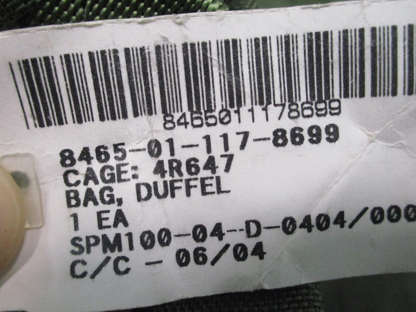 US Military Surplus Duffel Bag Olive Drab NSN 8465-01-117-8699 Sea Bag Top Load
