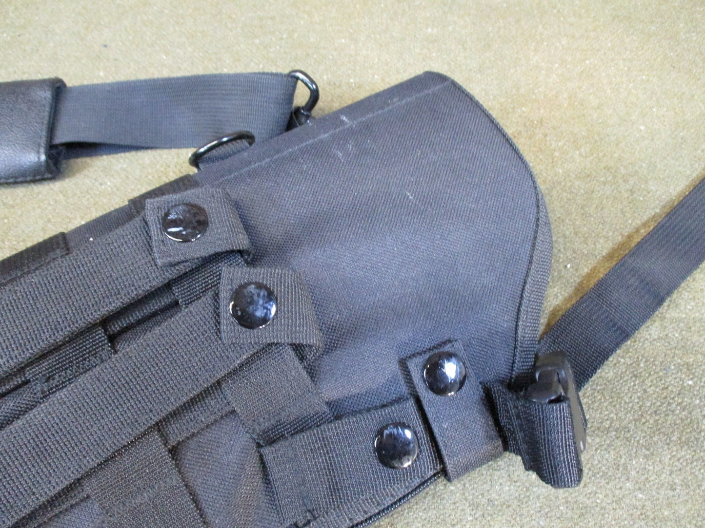Tactical MOLLE Scabbard Carry Case Black Adjustable Shoulder Strap Modular Pouch